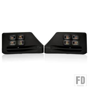 トヨタ RAV4 アドベンチャー 2019-22 用 LED DRL デイライト デイタイムランニングライト フォグランプカバー ウィンカー付き - Model B