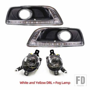 シボレー マリブ 2012-15 用 DRL フォグランプ フォグランプ フレーム グリル グリル ウィンカー デイタイムランニングライト - LED DRL and Fog3