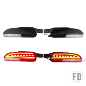 ホンダ CRV 2012 2013 2014用LEDリアバンパーウィンカーライトLEDテールブレーキドライビングライトフォグランプ2個 - Smoke Model B