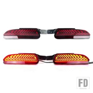 ホンダ CRV 2012 2013 2014用LEDリアバンパーウィンカーライトLEDテールブレーキドライビングライトフォグランプ2個 - Red Model A
