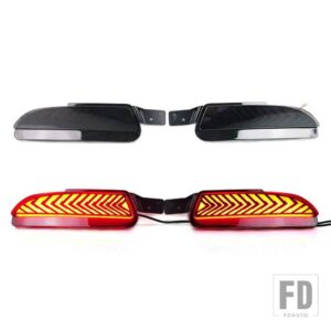 ホンダ CRV 2012 2013 2014用LEDリアバンパーウィンカーライトLEDテールブレーキドライビングライトフォグランプ2個 - Smoke Model A