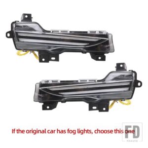 テスラ モデル3 モデルY 2017-22用カーDRLデイタイムランニングライトLEDデイライトフォグランプウィンカー - No need plug4