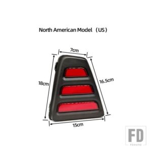 ホンダ ジャズ フィット 2014-16 多機能自動車用 LED リアフォグランプ ブレーキライト ウィンカーライト リバースランプ 1ペア - US Model 3 Functions