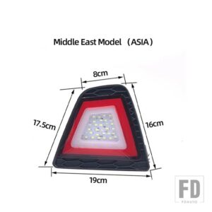 ホンダ ジャズ フィット 2014-16 多機能自動車用 LED リアフォグランプ ブレーキライト ウィンカーライト リバースランプ 1ペア - AsiaModel 4Functions