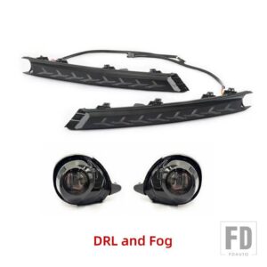 マツダ CX-5 CX5 2017-21用 LEDデイタイムランニングライト フォグランプカバー DRL 流れるウィンカー付き - DRL and Fog