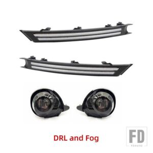マツダ CX-5 CX5 2017-21用 LEDデイタイムランニングライト フォグランプカバー DRL 流れるウィンカー付き - DRL and fog4