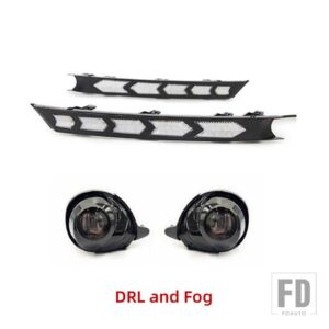 マツダ CX-5 CX5 2017-21用 LEDデイタイムランニングライト フォグランプカバー DRL 流れるウィンカー付き - DRL and fog5