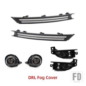 マツダ CX-5 CX5 2017-21用 LEDデイタイムランニングライト フォグランプカバー DRL 流れるウィンカー付き - DRL fog cover6