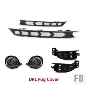 マツダ CX-5 CX5 2017-21用 LEDデイタイムランニングライト フォグランプカバー DRL 流れるウィンカー付き - DRL fog cover7