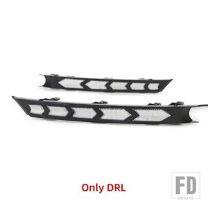 マツダ CX-5 CX5 2017-21用 LEDデイタイムランニングライト フォグランプカバー DRL 流れるウィンカー付き - Only DRL3