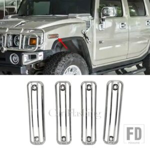 クロームガードトリムカバーハウスフレームHUmmER H2 SUV SUT 2003-09サイドテールミラーリアカバー - Chrome5