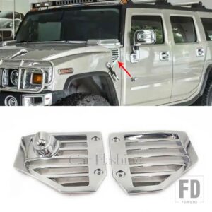 クロームガードトリムカバーハウスフレームHUmmER H2 SUV SUT 2003-09サイドテールミラーリアカバー - Chrome2