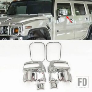 クロームガードトリムカバーハウスフレームHUmmER H2 SUV SUT 2003-09サイドテールミラーリアカバー - Chrome3
