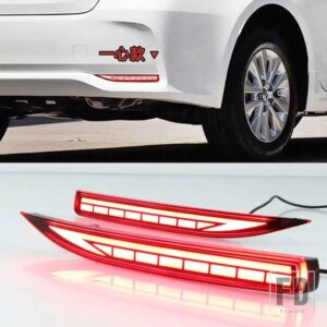 トヨタ カローラ 2019 2020 用 自動車用 LED リフレクター 2個 LED リアフォグランプ バンパーライト ブレーキライト ダイナミックウィンカー - Model B