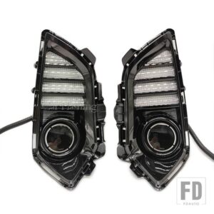 トヨタ ヤリス ATIV VIOS 2022 2023用 LEDデイタイムランニングライト ダイナミックウィンカーリレー DRL デイライト フォグランプカバー - Model B