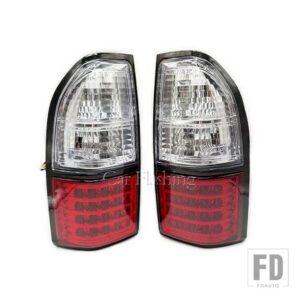 トヨタ プラド ランドクルーザー 90 1997-2002 自動車用 リア LED ライト ウィンカー ハザード ストップ フォグランプ テールライト - Red White