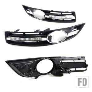 VW 自動車用 点滅1セット 自動車用 LED DRL デイタイムランニングライト パサート B6 2005-11 フォグランプ用 - White