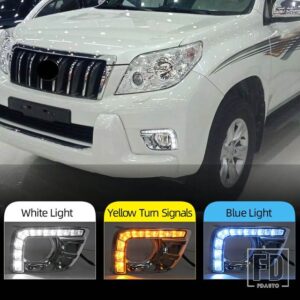 トヨタ プラド FJ150 LC150 2010 2011 2013 ランドクルーザー 2700 LED DRL デイタイムランニングライト フォグランプ 1セット - White