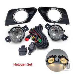 日産 X トレイル X-TRAIL T32 ROGUE 2014 2015 2016 用 LED フォグランプ スイッチハーネスカバー 配線 ハロゲンフォグランプ 1セット - Halogen set