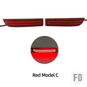 トヨタ 自動車用 LEDリアバンパーリフレクターライト RAV4 2006-2012年式 プレビアアルファード 2010-2012年式用 ブレーキウィンカーランプ - Model C Red cover