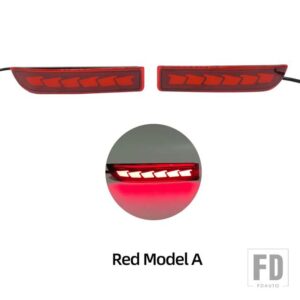 トヨタ 自動車用 LEDリアバンパーリフレクターライト RAV4 2006-2012年式 プレビアアルファード 2010-2012年式用 ブレーキウィンカーランプ - Model A Red Cover