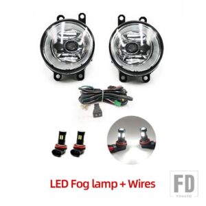 トヨタ カローラ 2008 2009 2010 LED フォグランプ フォグランプアセンブリ フォグランプカバー グリル ヘッドライト フォグライトフレーム フ - LED and wires