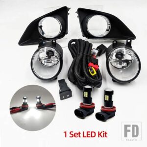 トヨタ カローラ 2008 2009 2010 LED フォグランプ フォグランプアセンブリ フォグランプカバー グリル ヘッドライト フォグライトフレーム フ - LED set