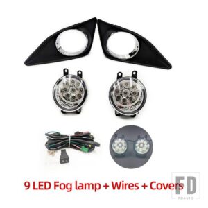 トヨタ カローラ 2008 2009 2010 LED フォグランプ フォグランプアセンブリ フォグランプカバー グリル ヘッドライト フォグライトフレーム フ - 9LED set