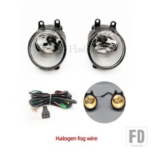 トヨタ シエナ 2010-17 フロント LED フォグランプ クロームトリム ハーネス配線カバーグリル付き - Halogen fog wire