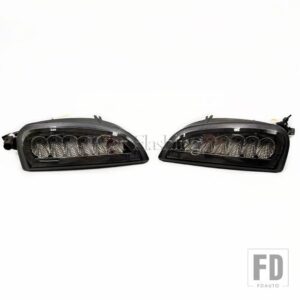 ポルシェ カイエン I 957 9PA 2006-10 LED ウィンカー ポジションライト デイタイムランニングライト フォグランプ 1ペア DRL - Smoke Shell