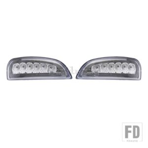ポルシェ カイエン I 957 9PA 2006-10 LED ウィンカー ポジションライト デイタイムランニングライト フォグランプ 1ペア DRL - Clear Shell