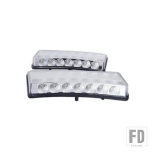 日産 350Z Z33 LCI 2003 - 2009用 LEDバンパーリフレクターライト ホワイト DRL デイタイムランニング アンバー ウィンカー サイドインジケータ - 2003-2005 Clear