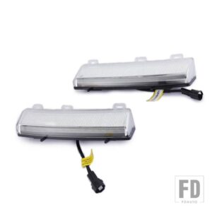 日産 350Z Z33 LCI 2003 - 2009用 LEDバンパーリフレクターライト ホワイト DRL デイタイムランニング アンバー ウィンカー サイドインジケータ - 2006-2009 Clear