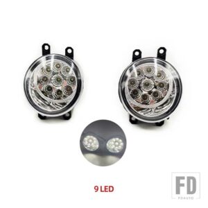 トヨタ 自動車用 LEDフロントバンパーフォグランプフォグランプ アクシオカローラ2018-21ハーネス配線カバーグリルハロゲン - Only 9LED fog