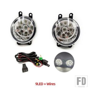 トヨタ 自動車用 LEDフロントバンパーフォグランプフォグランプ アクシオカローラ2018-21ハーネス配線カバーグリルハロゲン - 9LED fog wire