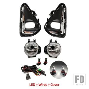 トヨタ 自動車用 LEDフロントバンパーフォグランプフォグランプ アクシオカローラ2018-21ハーネス配線カバーグリルハロゲン - LED set