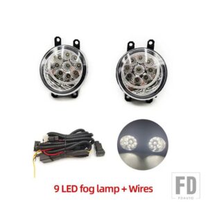 トヨタ RAV4 RAV 4 2019-22 用 イエローウィンカーインジケーターライト バンパーフォグランプ LED デイタイムランニングライト DRL - 9LED fog wires