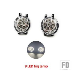 トヨタ RAV4 RAV 4 2019-22 用 イエローウィンカーインジケーターライト バンパーフォグランプ LED デイタイムランニングライト DRL - Only 9LED fog
