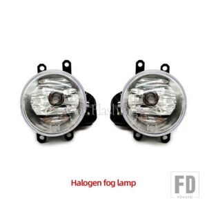 トヨタ 自動車用 LEDフロントバンパーフォグランプフォグランプ VOXY R80 2018-21クロームトリムハーネス配線カバーグリル - Only halogen fog
