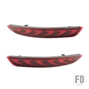 マツダ 3 3 アクセラ 2019-21 自動車用 LED リアバンパー ブレーキライト ダイナミックウィンカーライト 2個 - Red B