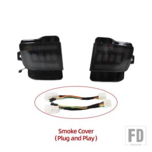 トヨタ リアバックテールLEDバンパーブレーキストップランニングライトフォグランプ ランドクルーザー200 FJ200 LC200 2016-20用 - Smoke B