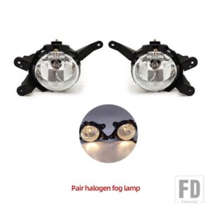 シボレー クルーズ 2009-14 用 LED フォグランプ ヘッドライト ハロゲン フォグランプ カバー グリル フレーム ワイヤーハーネス - Pair halogen fogLamp