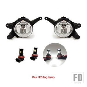 シボレー クルーズ 2009-14 用 LED フォグランプ ヘッドライト ハロゲン フォグランプ カバー グリル フレーム ワイヤーハーネス - Pair LED fog lamp