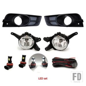 シボレー クルーズ 2009-14 用 LED フォグランプ ヘッドライト ハロゲン フォグランプ カバー グリル フレーム ワイヤーハーネス - LED set