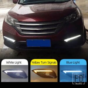 ホンダ CRV CR-V 2012 2013 2014用DRLドライビングデイタイムランニングライトウィンカーフォグランプリレーデイライト付き2個