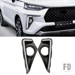 トヨタ アバンザ ヴェロズ 2021-23 LED デイタイムランニングライトイエローウィンカーライトバンパー DRL フォグランプカバー付き - High configuration
