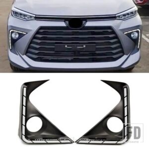 トヨタ アバンザ ヴェロズ 2021-23 LED デイタイムランニングライトイエローウィンカーライトバンパー DRL フォグランプカバー付き - Low configuration