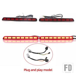 ホンダ CR-V CRV 2023 2024用 LEDリアフォグランプ バンパーブレーキライトリフレクター ウィンカーインジケーター - Red A Plug and Play