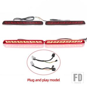 ホンダ CR-V CRV 2023 2024用 LEDリアフォグランプ バンパーブレーキライトリフレクター ウィンカーインジケーター - Red B Plug and Play