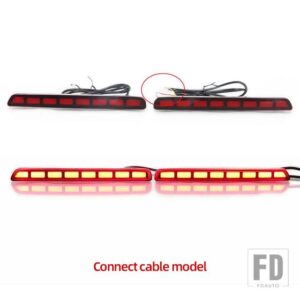 ホンダ CR-V CRV 2023 2024用 LEDリアフォグランプ バンパーブレーキライトリフレクター ウィンカーインジケーター - Red A Connect Cable